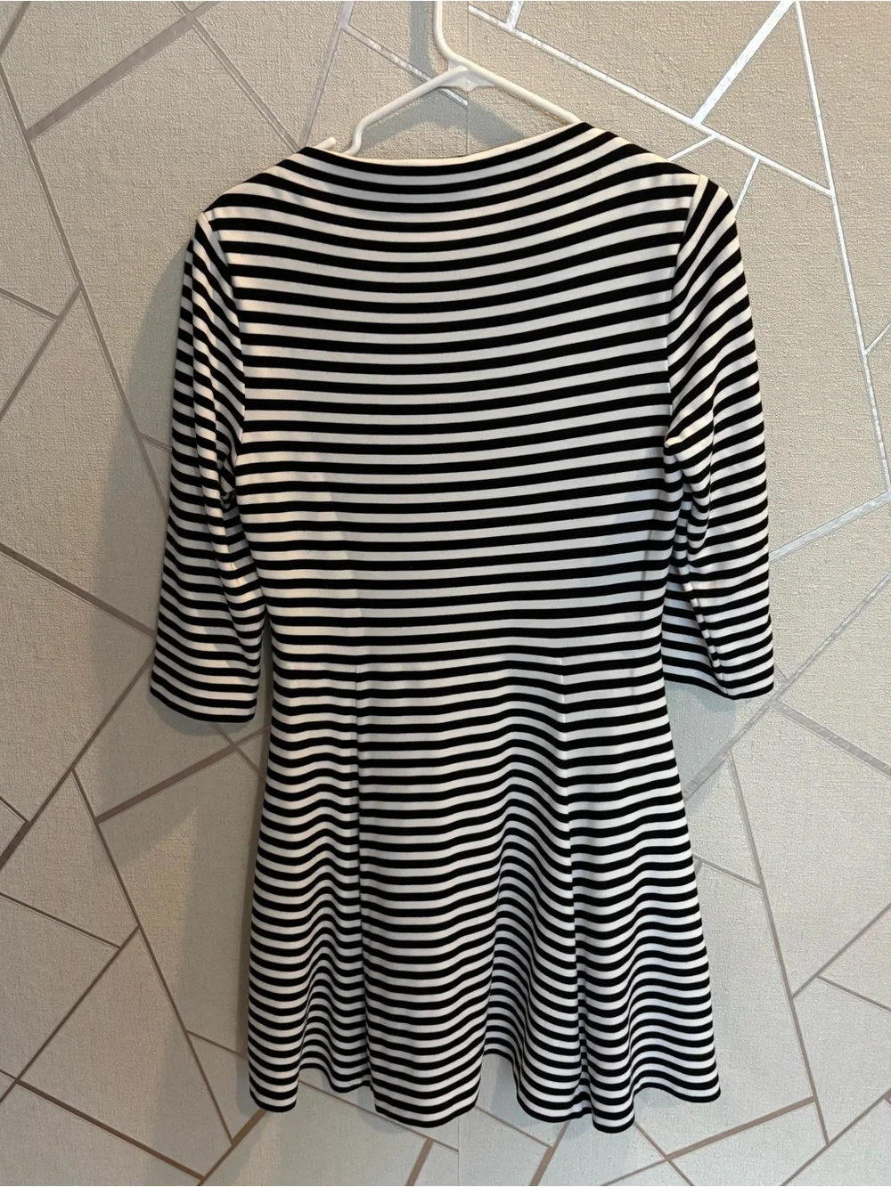 kate spade Black and White Striped Fit-and-Flare Dress